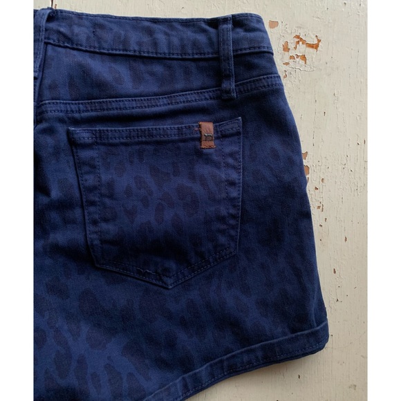 Joes Wild Jeans leopard print blue denim shorts - Picture 7 of 11